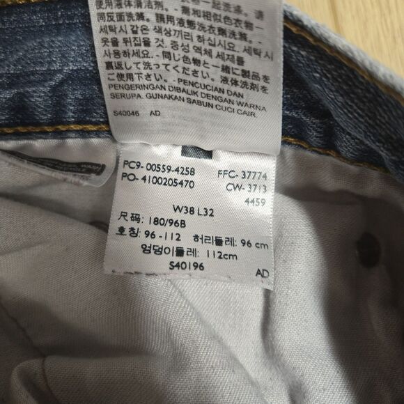 Levis 559 Jeans Mens Sz 38x32 Blue Straight Denim Med Wash 100% Cotton - Picture 9 of 12